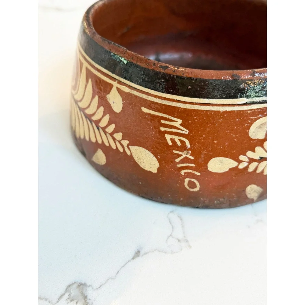 Vintage Mexican Tlaquepaque Redware Pottery Lidded Pot Casserole Dish Mexico